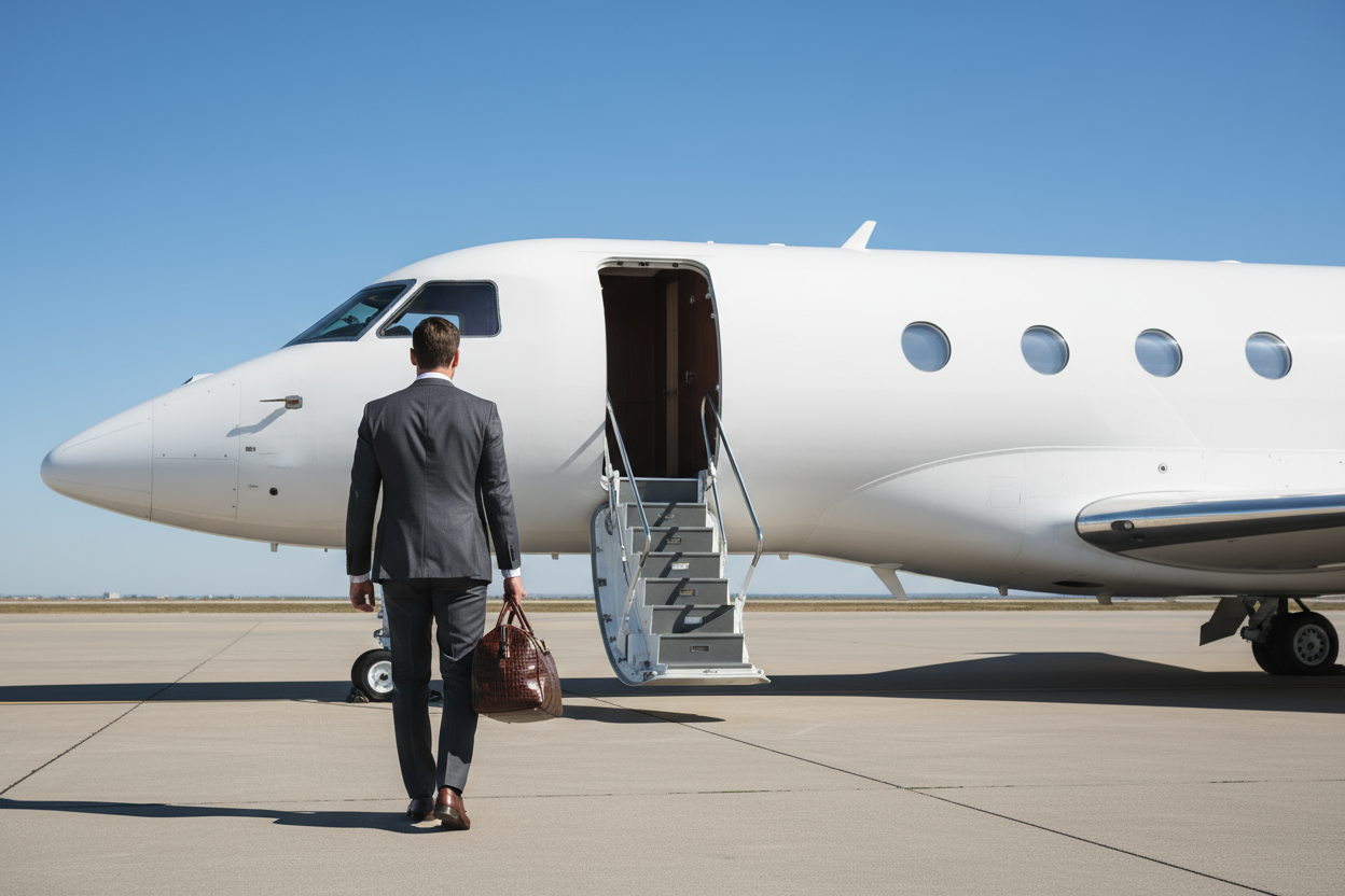 only holding one bag and not on the stairs yet but walk/facing towards the stairs
